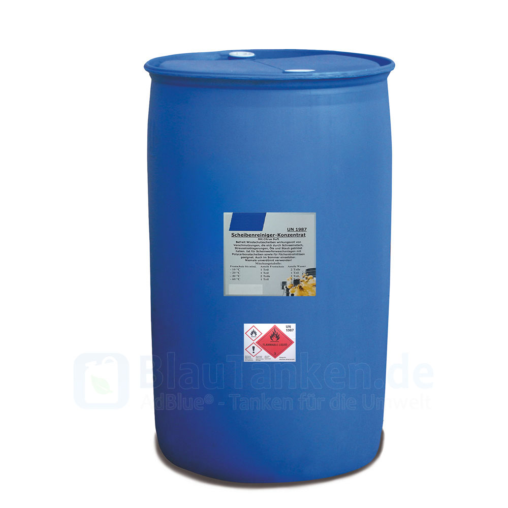 Scheibenfrostschutz Konzentrat -60°C, 200 Liter Fass, DEKRA geprüft, Winter Scheibenreiniger Auto