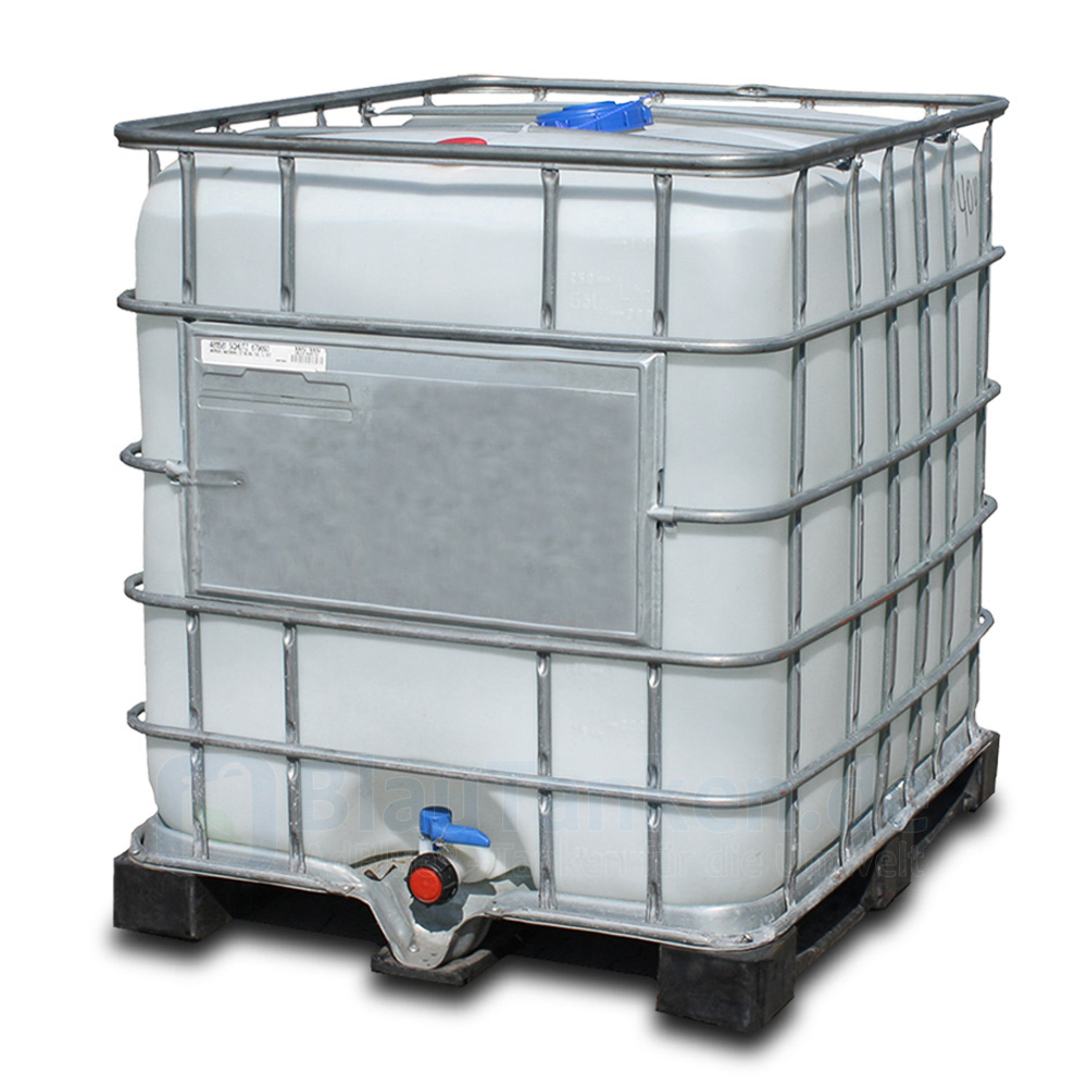Destilliertes Wasser - Demineralisiertes Wasser, 1000 Liter im neuen IBC, Leitfähigkeit < 10 µS/cm